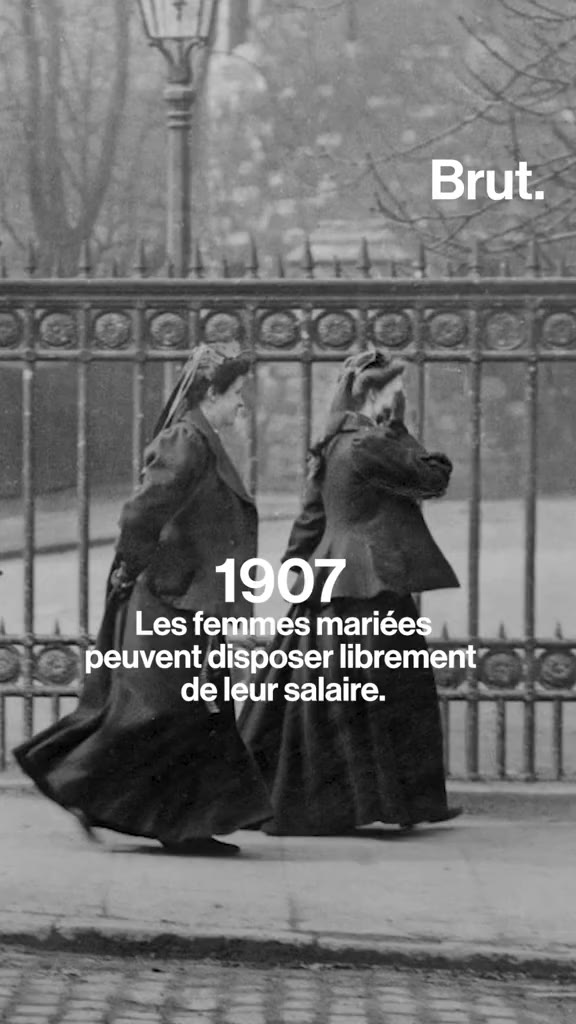 Voir les 100 ans de droits des femmes en France en vidéo | Brut.
