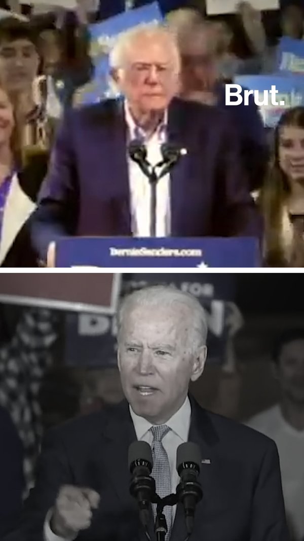 Bernie Sanders Vs. Joe Biden On Super Tuesday | Brut.