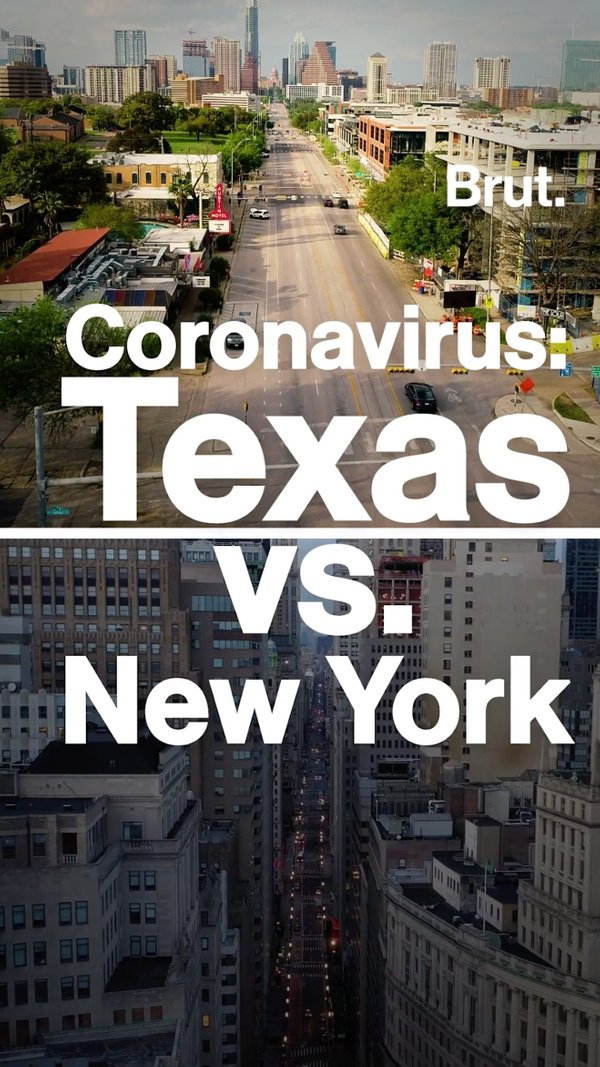 Coronavirus New York vs. Texas Brut.
