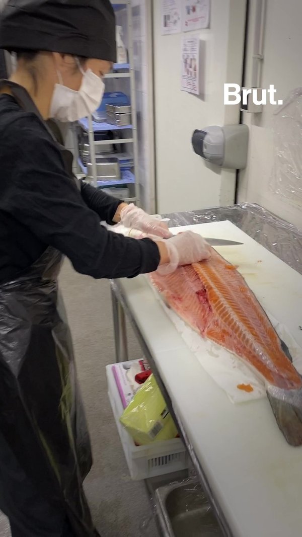 Du Cuir Avec Des Peaux De Saumon Brut