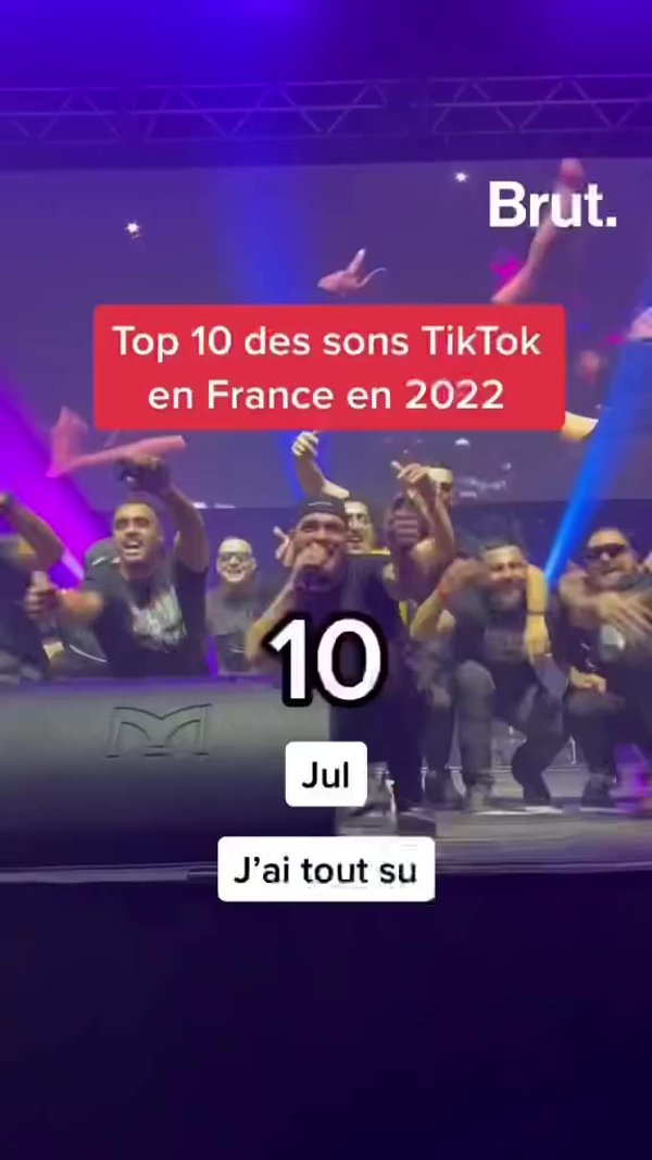 Voici le top 10 des musiques sur TikTok en France en 2022 Brut.